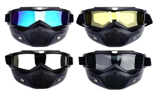 

men ski snowboard mask winter ski snowmobile goggles windproof skiing glasses sunglasses with mouth filter6354452
