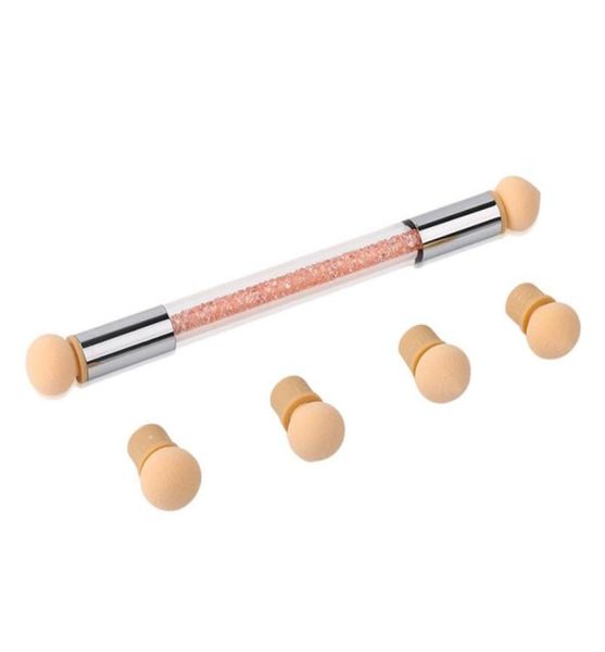 

dual tipped sponge gradient pen nail brush diy ombre nails blooming dotting pen nail art dual tipped tamping transfer tool1309631, Yellow