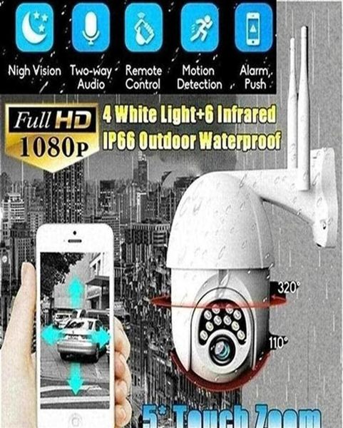 

hd 1080p wifi ip camera wireless outdoor cctv ptz smart home security ir cam automatic tracking alarm 10 led waterproof phone remo9330951