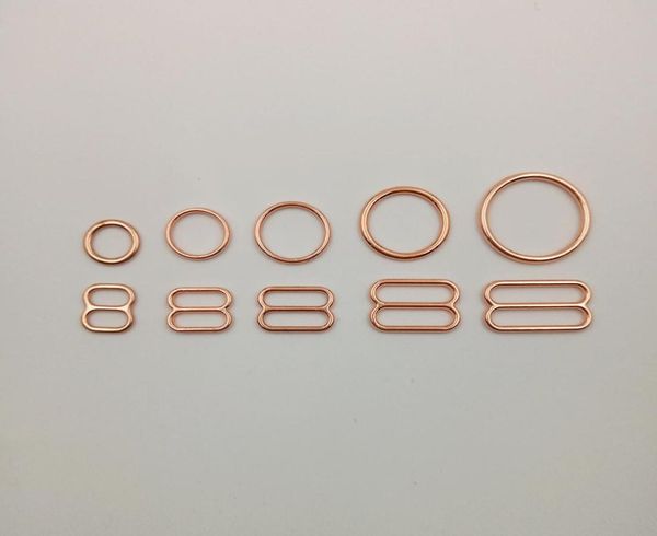 

sewing notions bra rings and sliders strap adjustment buckle in rose gold6574151, Black