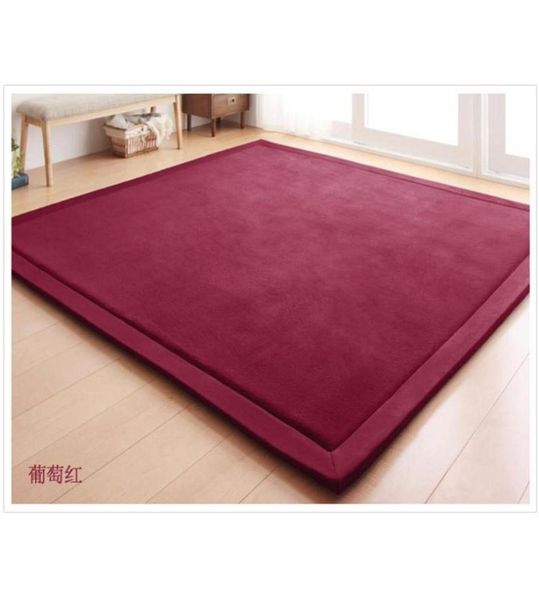 

new 2cm thick play mats coral fleece blanket carpet children baby crawling tatami mats cushion mattress for bedroom 2104014558806