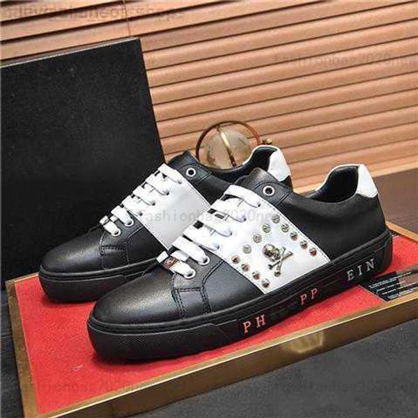

designer luxury phillip plain classic sneaker pp skull printed casual low platform shoes mens outdoor run zapatos baskeball shoe black
