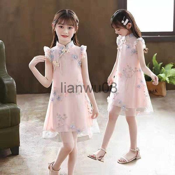 

girl's dresses girls dress 9 summer 5 new big children's clothing 7 baby 3 princess dresses 4 hanfu 12 years girl birthday gift 8, Red;yellow