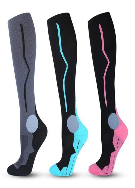 

men women compression socks antiodor knee high stockings for running flight travel and cycling201y2016385, Black