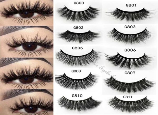 

5 pairs 3d fake eyelashes long thick natural false eye lashes set mink makeup8111479