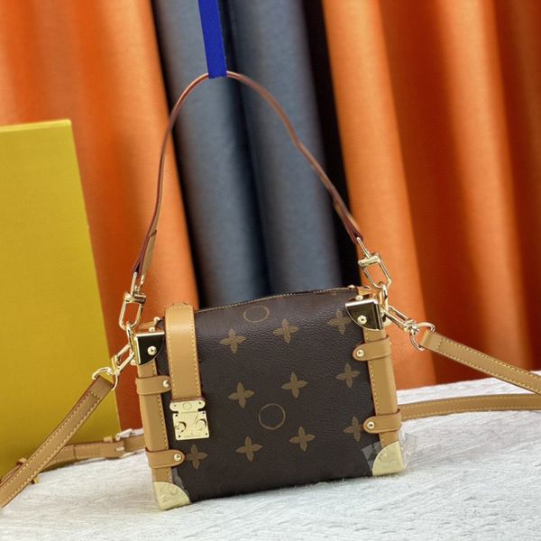 

10a designer bag womens fashion portable box bag temperament leather shoulder bag vintage print crossbody bag #46815