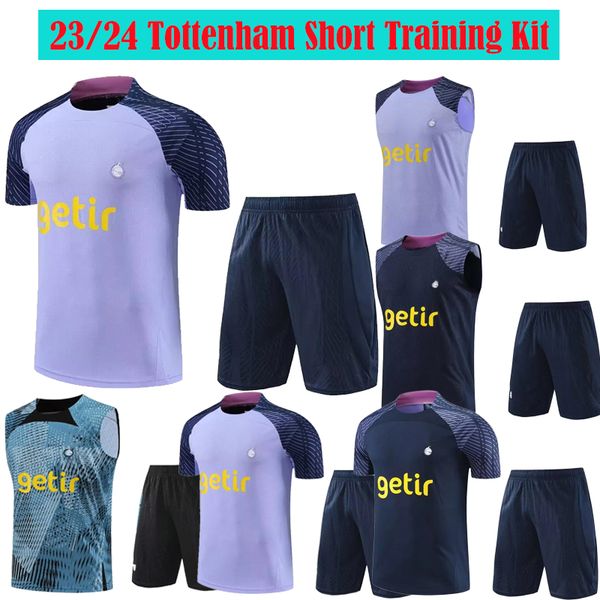 

2023 2024 popular tottenham football sportswear set training kits 23 24 tottenham sportswear football short sleeve chandal futbol and childr, Black