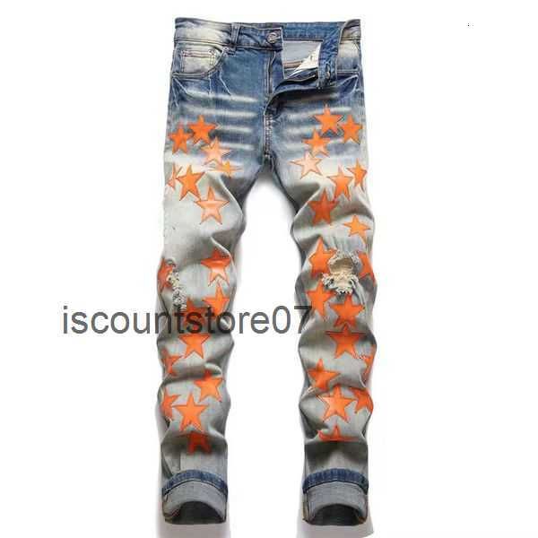 

men's jeans mens designer for boys track pants rip slim fit skinny man wearing biker stretch motorcycle trendy long pencil leg jean hip, Blue