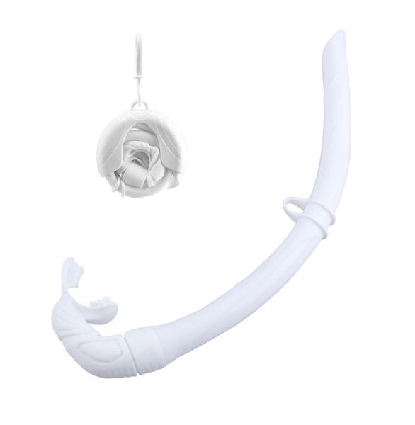 

silicone foldable snorkel with compact storage case women men roll up snorkel wet breathing tube for snorkeling3317244