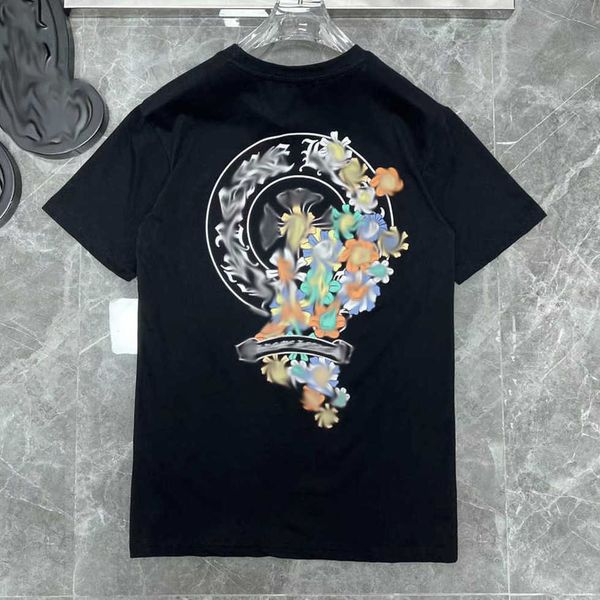 

men's classics luxury t shirt brandch t-shirts designers men women tees fashion horseshoe sanskrit cross print cotton t-shirt casual s, White;black