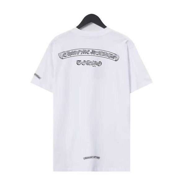 

fashion men's luxury t shirt brand ch t-shirts designers men women tees horseshoe sanskrit cross print classics cotton t-shirt casual, White;black