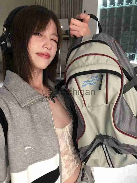 

backpack fashion women backpack aesthetic retro student schoolbag nylon waterproof large capacity shoulder bag leisure travel bag female j23