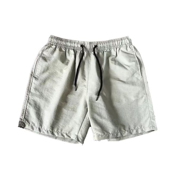 

2023 summer men's casual shorts five pants candy-colored beach pants french grey, White;black