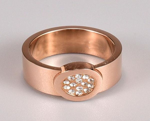 

wedding rings whole rose gold color jewellery minimalist chunky ring for women classsic round shape geometric micro zircon1162993, Slivery;golden