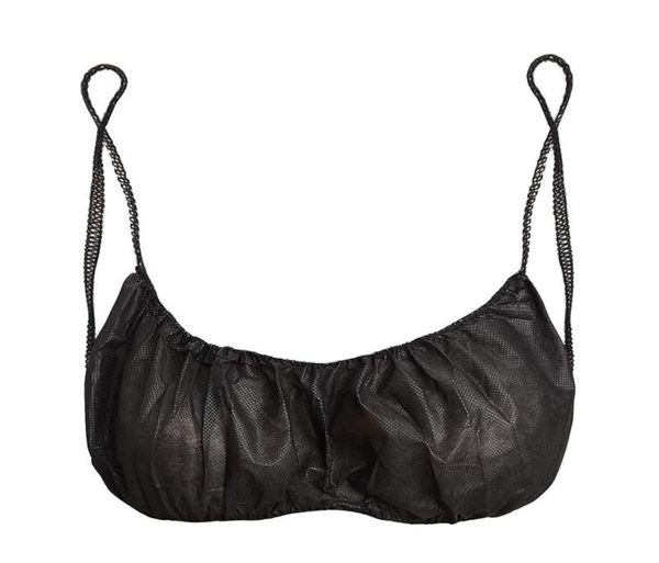 

50pcs women lingerie non woven fabrics soft hygienic breathable disposable bra portable salon for spray tan with elastic straps4929698, Red;black