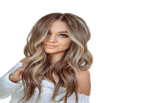 

new fashion wig with big wave and linen brown mixed color long curly hair wig18229524738332, Black
