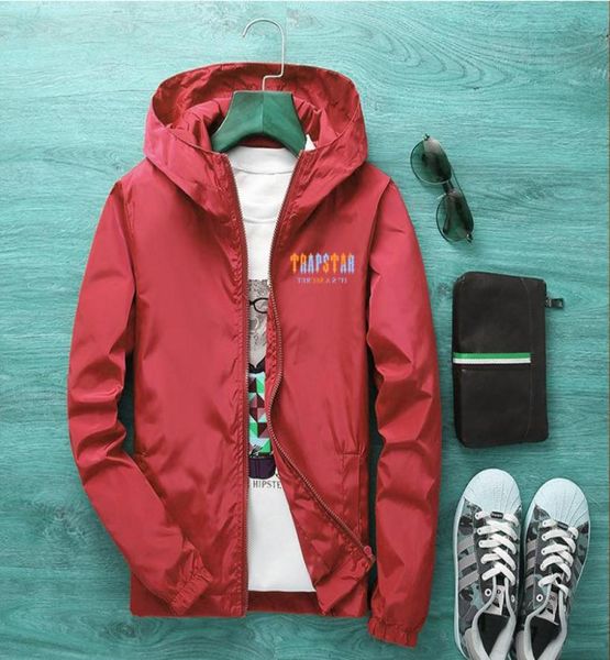 

new brand jacket men039s windbreaker 7 colors spring and summer fashion zipper slim jacket men casual hooded jacket9253324, Black;brown