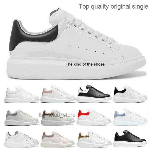 

o alexander''mqueen suede size 36-45 sneakers luxurys designers outdoor shoes casual mens bule women white fashion leather platfor, Black