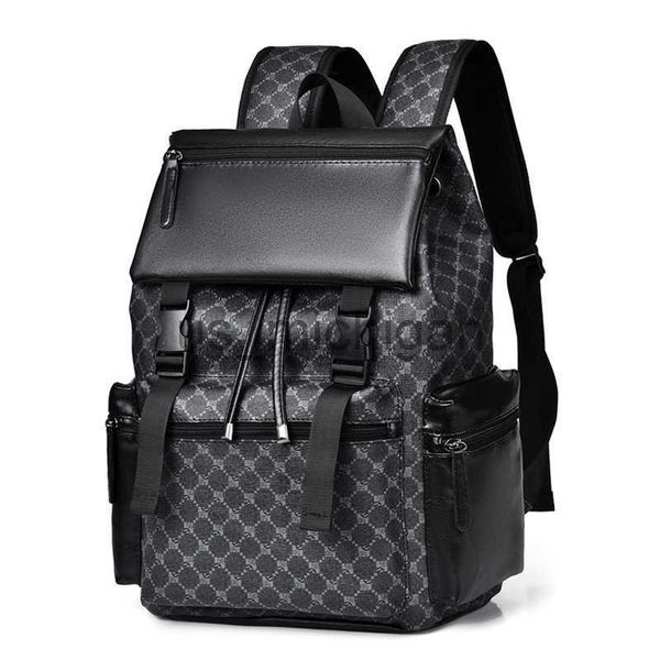 

backpack luxury business men's backpack large capacity leather travel backpack casual student school backpack waterproof man lapbag j23