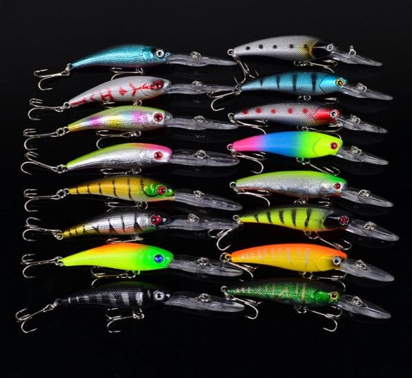 

16pcsset minnow fishing lures mixed 2 models 16 color minnow fishing wobblers crankbaits mix fishing tackle3666798