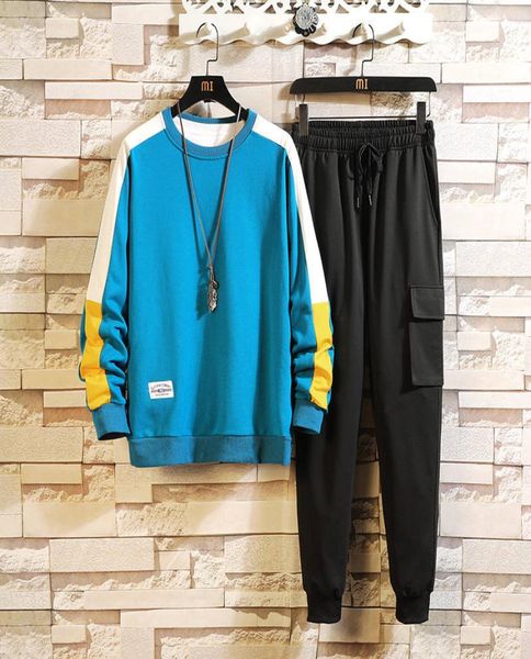 

new men tracksuit men set spring autumn pants hoodies set men sporting brand clothing casual tracksuit m5xl6486010, Gray