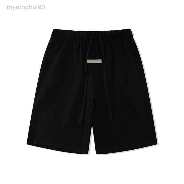 

essentail shorts reflective high street shorts men's casual sports pant loose oversize style drawstring short pants trend designer ess, White;black