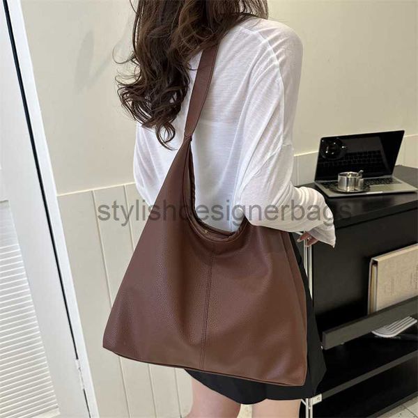 

shoulder bags large capacity bag for women 2023 new soft leather underarm shoulder bag water bucket for women's commuter tote bag bagss