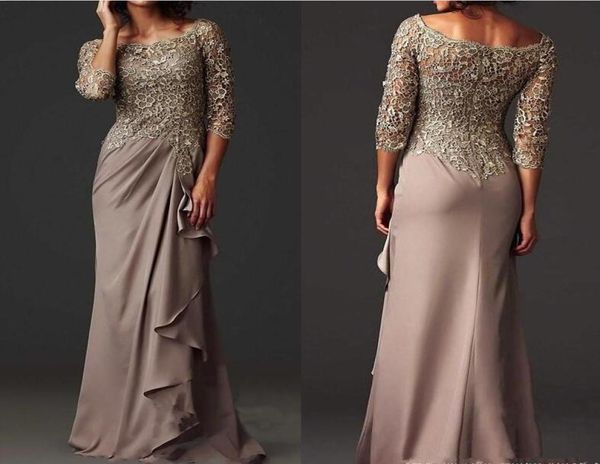 

modest evening dresses elegant sheer lace mother of the bride groom dresses formal arabic party gowns with long sleeves floor leng4609805, Black;red