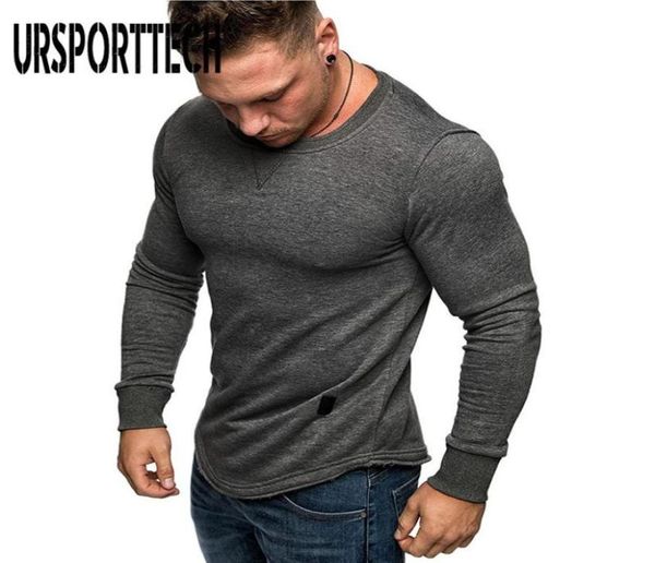 

men039s tshirts ursporttech brand fashion long sleeve tshirt spring autumn casual vintage solid color slim blouse homme 697764091877, White;black
