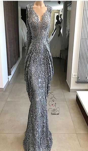 

2019 lace sheath lace evening dresses mermaid sequins formal event party gown plus size pageant dresses custom made pd843378482, Black