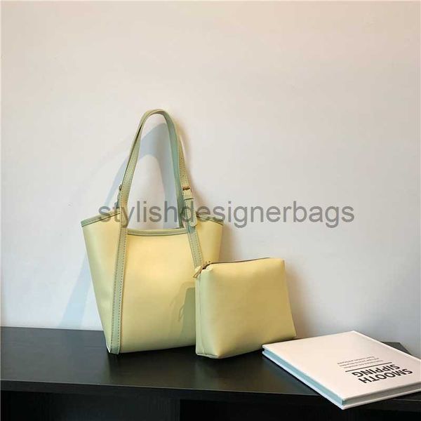 

shoulder bags leisure tote big bag women's spring 2023 new trend high capacity portable shoulder bag solid color fashion mother and chi
