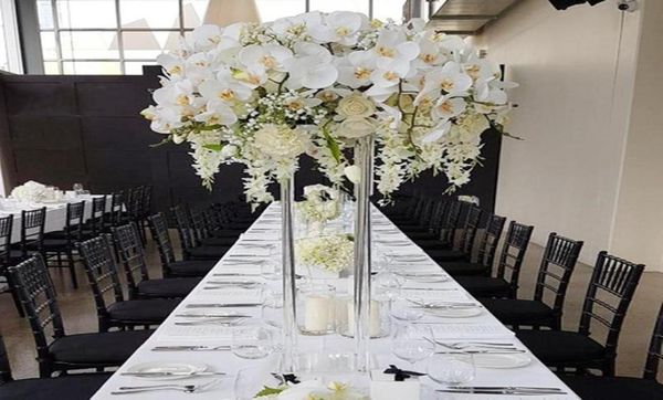

10pcs acrylic floor vase clear flower vase table centerpiece for marriage vintage floral stand columns for wedding decoration6491526