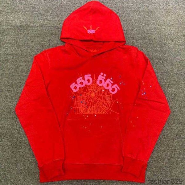 

famous brand hoodies designer hoodie mens hoodie pullover red sp5der young fasion 555 hoodies men womens hoodie embroidered spider web sweat, Black
