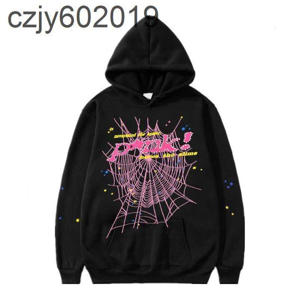 

mens hoodies sweatshirts pink mens sp5der 555 spider hoodie designer men puff print hoody young thug pullover nevermind the heres slime poly, Black