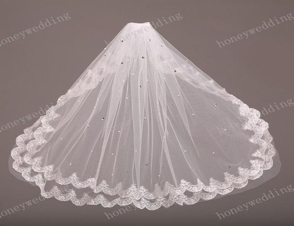 

lace bridal veils sparkling crystal wedding veils two layers elbow length short bridal veil for weddng dresses bridal accessories 1290439, Black