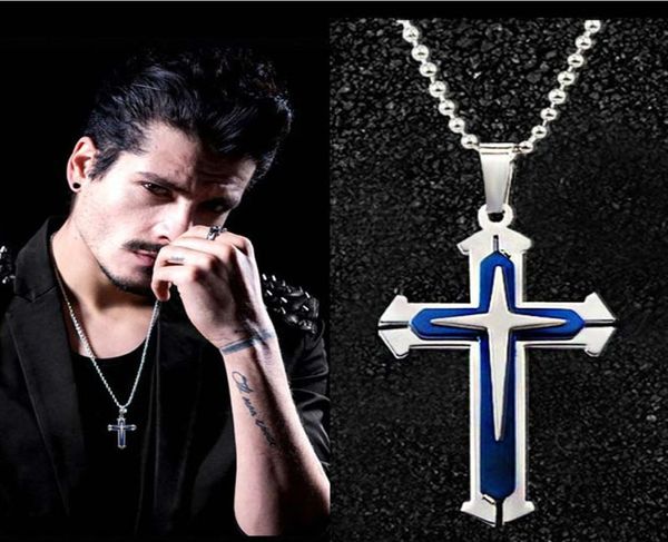 

men necklace men's fashion necklaces pendant for men fine stainless steel jewelry pendant necklace chain4420564, Silver