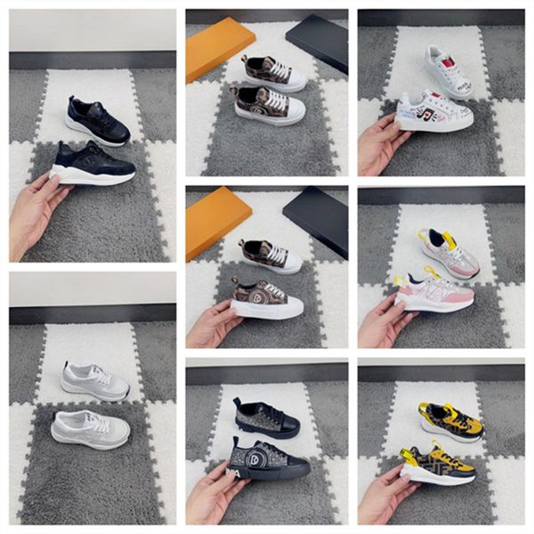 

men's and women's designer sports shoes new version of high-end soft and hard soles all kinds of colorful sports shoes size 26-35, Black