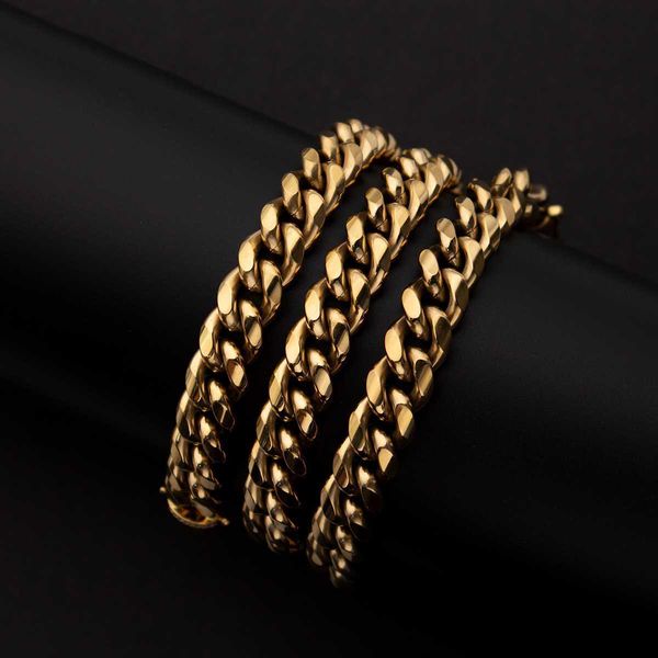 

custom rapper mens hip hop gold jewelry necklace 925 sterling silver moissanite cuban link miami chain