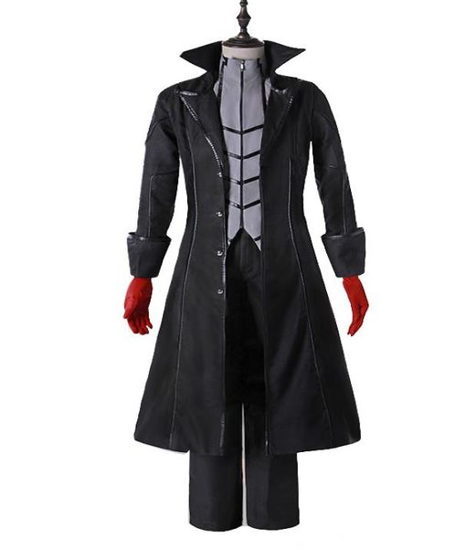 

persona 5 protagonist joker cosplay costume coat suit jacket outfit attire dress7484735, Black