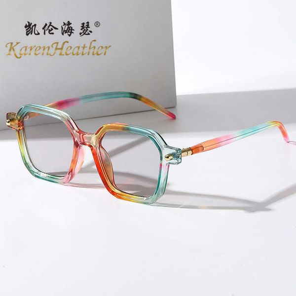 

street shooting art sunglasses 86601 simple box sunglasses fashionable star flat lens, White;black