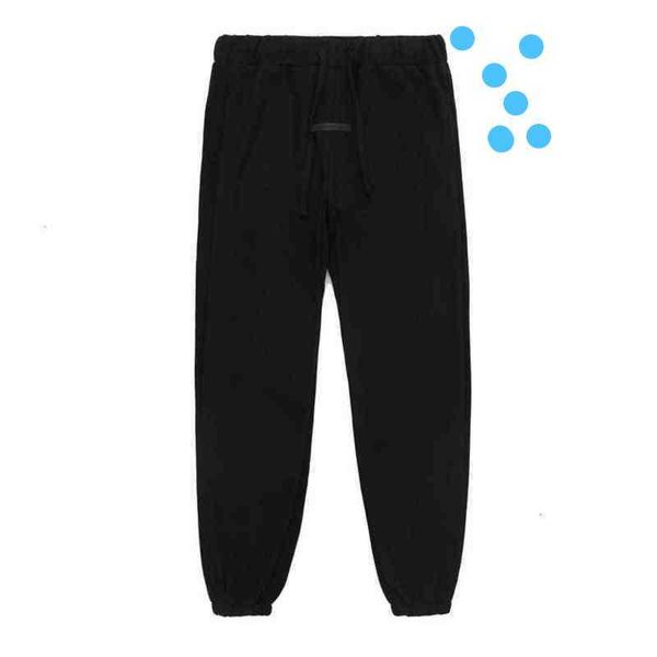 

men's pants designer ess es pants reflective mens womens elasticity men sports loose drawstring trousers casual silocone letters sweatp, Black