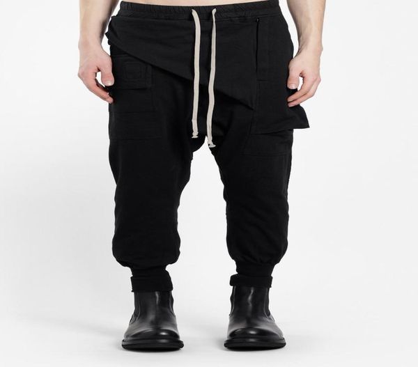 

autumn men039s fashion ro style high street trendy skirt casual harem pants allmatch trousers singer costumes4354350, Black