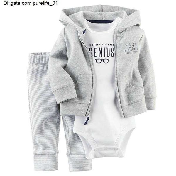 

baby infant toddler boy outfits suits romper jumpsuit+hoodie jacket sweatshirt+pants 3pcs set kids clothing sets, White