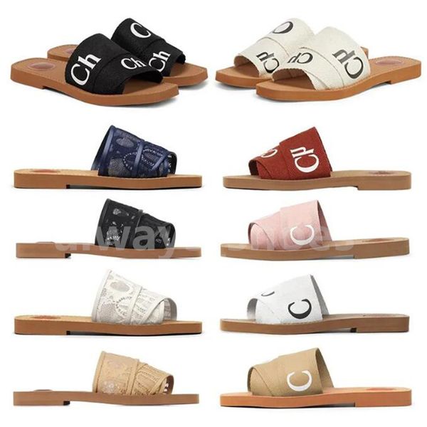 

designer slippers sliders slides sandals woody flat mule the maison's o signature adorns the inner sole the easy slip-on design makes t