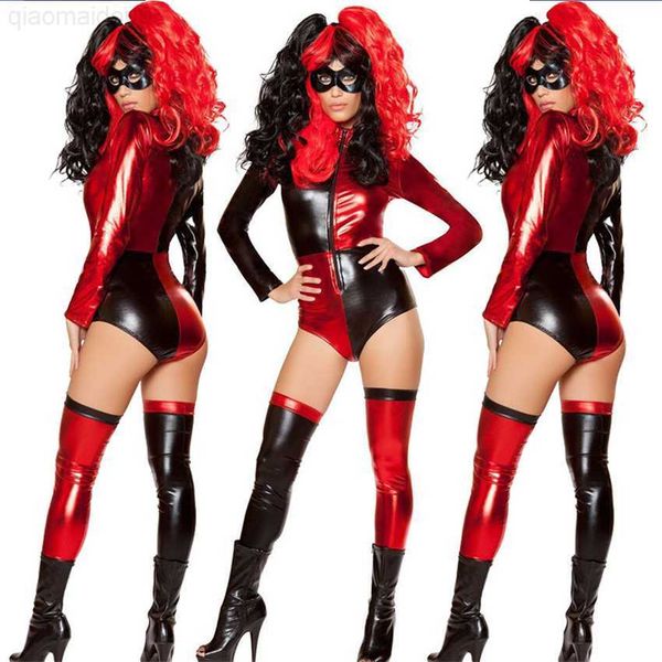 

theme costume fancy woman skeleton printed halloween cosplay comes scary gothic vampire skull party bodysuit night club ds jumpsuit l230804, Black;red