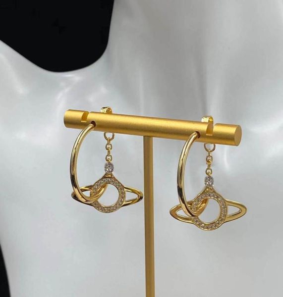 

fashion hoop earrings aretes for women party wedding lovers gift jewelry engagement with box7902044, Golden;silver