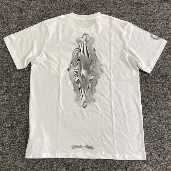 

men's fashion luxury t shirt brand ch t-shirts designers men women tees horseshoe sanskrit cross print classics cotton t-shirt casual, White;black