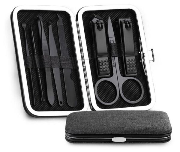 

beauty health 8pcsset stainless steel nail clipper pedicure set with scissor tweezer professional manicure tools nail supplie2263806