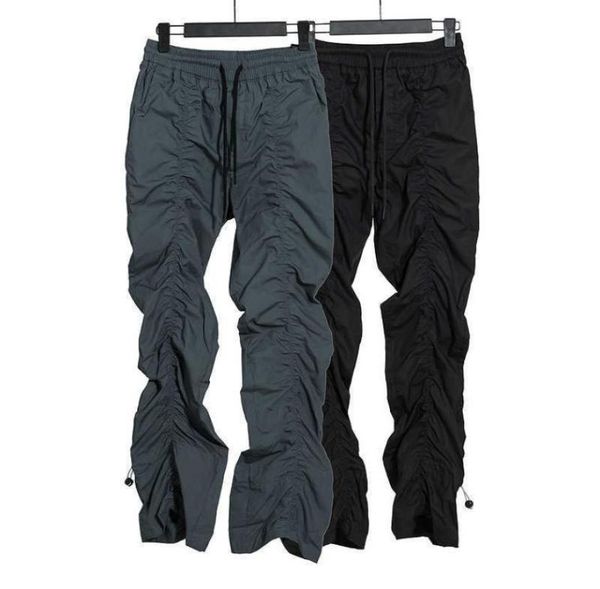 

men039s pants high street hip hop wind wrinkled drawstring casual pants4559465, Black