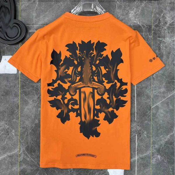 

luxury men's classics t shirt brand ch t-shirts designers men women tees fashion horseshoe sanskrit cross print cotton t-shirt casual, White;black